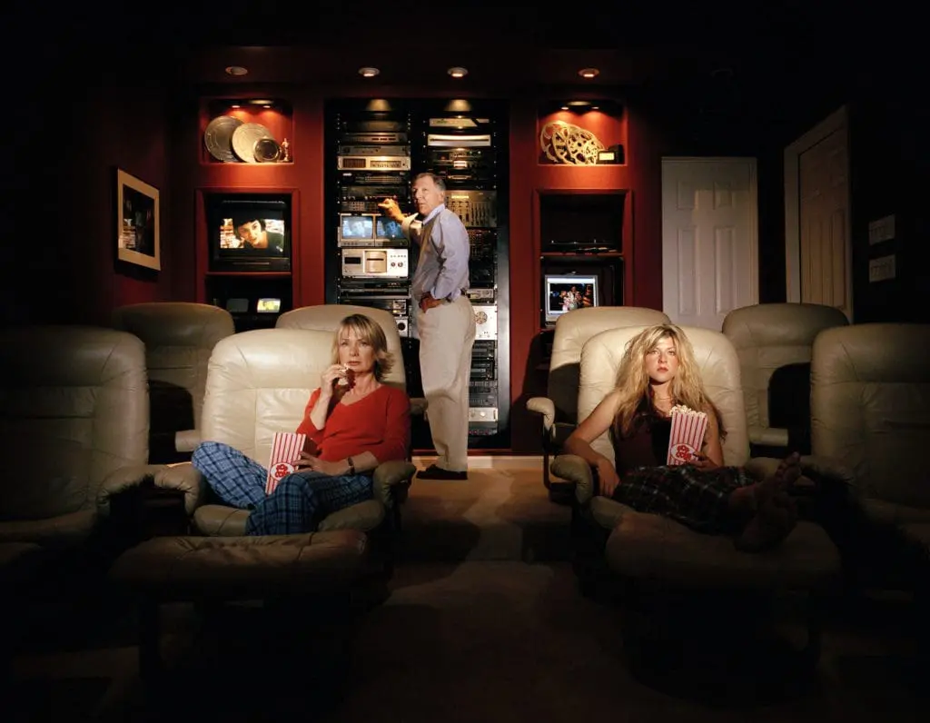 Beth Yarnelle Edwards, Home Theatre II, 2005. Fuji Crystal archive print, 30 x 42.375 in. Collection of the Oakland Museum of California, Gift of an anonymous donor.