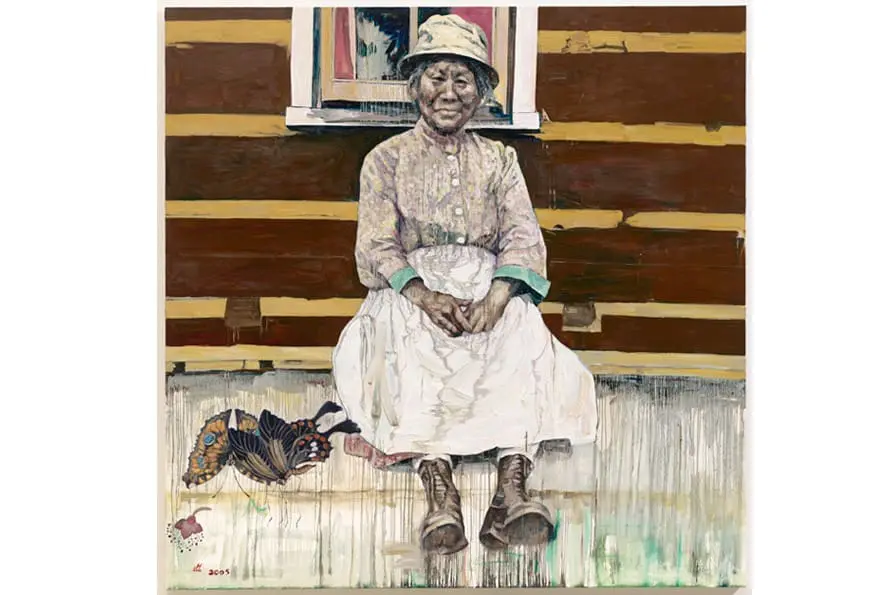 Dangling, 2005. Oil on canvas. 80 x 80 inches (203.2 x 203.2 cm). Mr. and Mrs. Castellano-Wood Collection.