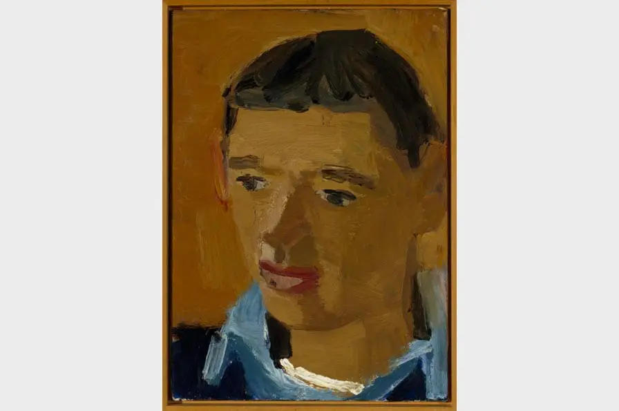 David Park, Portrait of Richard Diebenkorn, circa 1953. Oil on canvas, 21 x 15.25 in. Collection of the Oakland Museum of California, gift of Mrs. Roy Moore.