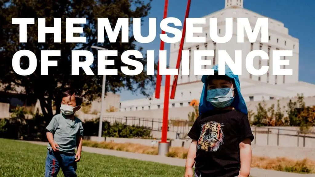 The Museum of Resilience - two kids playing in OMCA's garden