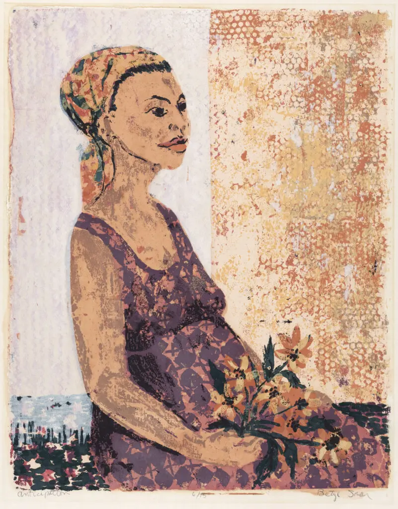 Betye Saar, Anticipation, circa 1970. Silkscreen on paper. Collection of the Oakland Museum of California. 2010.72.1, Gift of Barbara and Louis Breger. © Betye Saar
