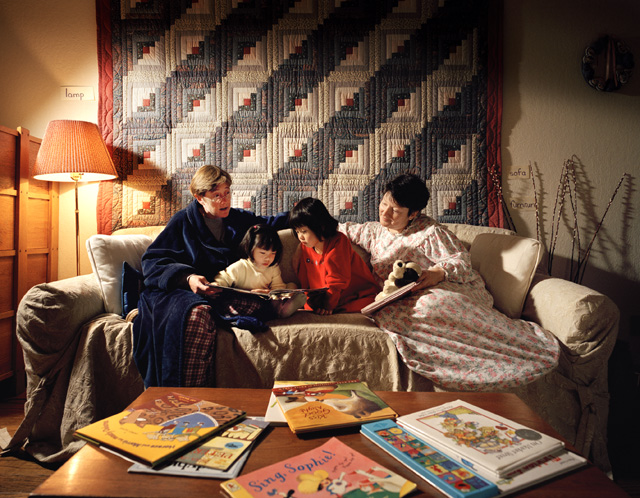 Beth Yarnelle Edwards, Lilian and Grace (Read) , 2001. Fuji Crystal archive print, 30 x 42.375 in. Collection of the Oakland Museum of California, gift of an anonymous donor. 