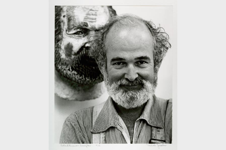 Mimi Jacobs, Robert Arneson, Sculptor, 1975; Gelatin silver print; 12.5 x 10.75 in; Collection of the Oakland Museum of California, Gift of Mimi Jacobs