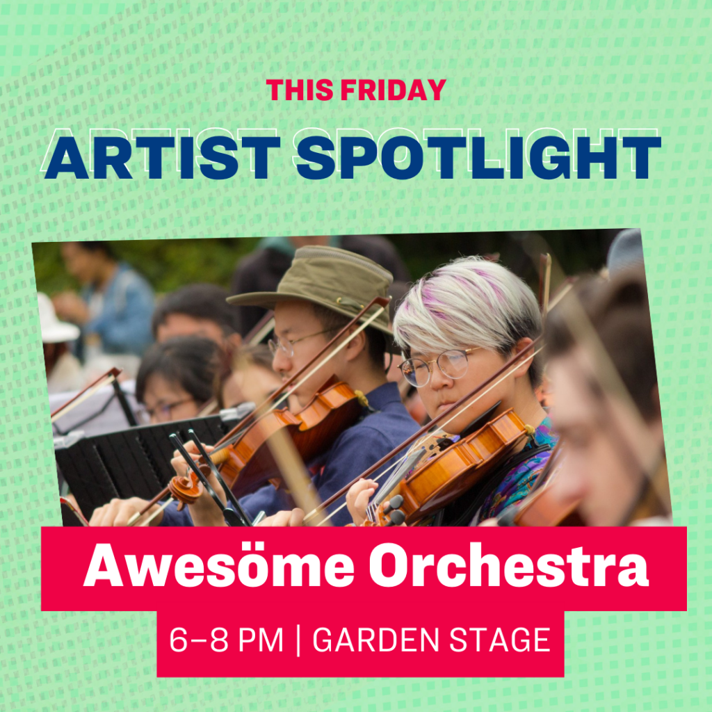 This Friday Artist Spotlight Awesome Orchestra 6–8 PM | Garden Stage