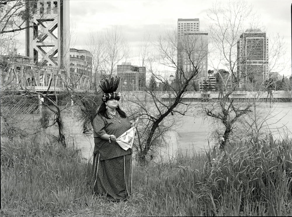 Meyo Marrufo (Eastern Pomo- citizen of the Robinson Rancheria Band of Pomo Indians), Tower Bridge, Sacramento River, 1999, Gift of the family of Dugan Aguilar