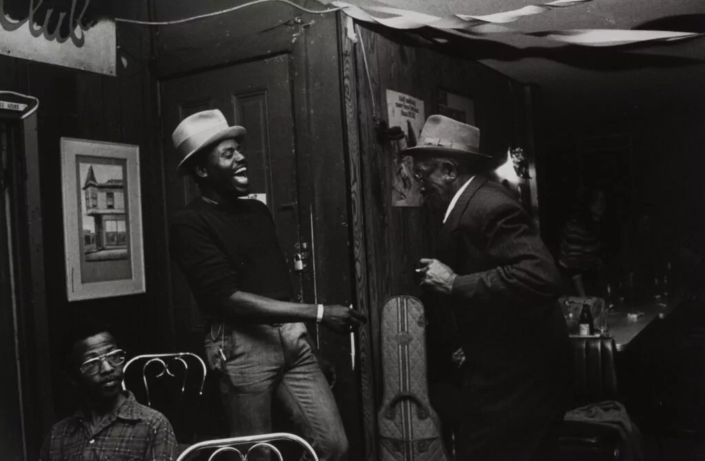 Michelle Vignes, Having a Good Time at Eli Mile High Club in Oakland, 1983, Gelatin silver print, OMCA